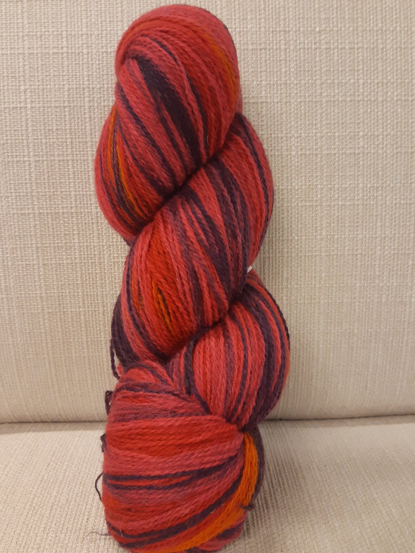 Aade Lõng Vironvilla 8/2 vyyhti monivärinen Fuxia-Orange n. 210g