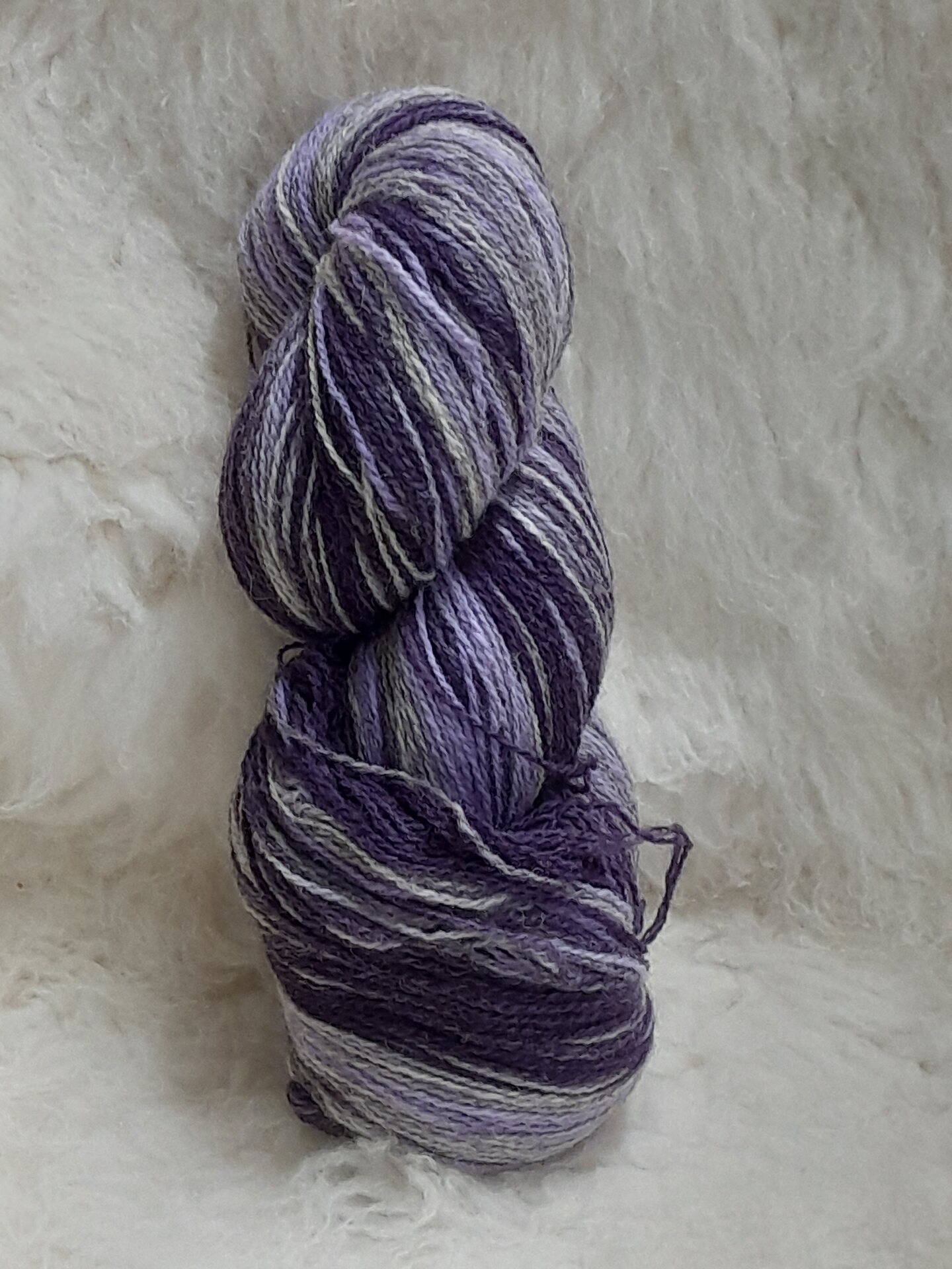 Aade Lõng Vironvilla 8/2 vyyhti monivärinen Lila-harmaa n. 230g