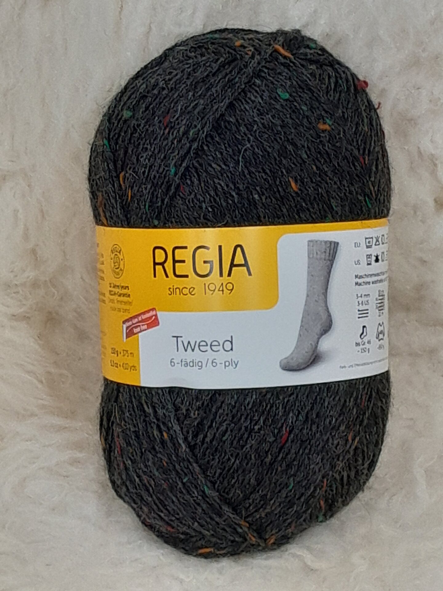 Regia Tweed 6-ply 98 antrasiitti