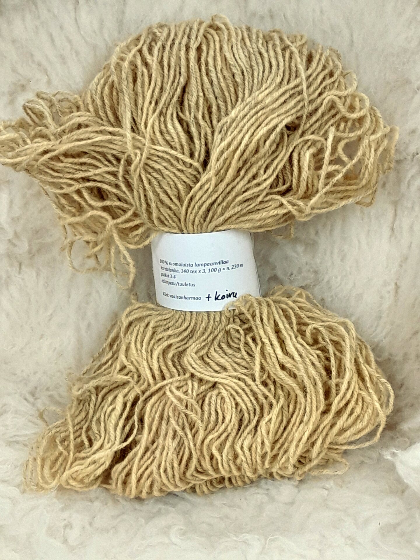 Kasvivärjätty Karstalanka 140x3, 100g n.230m VH+koivu