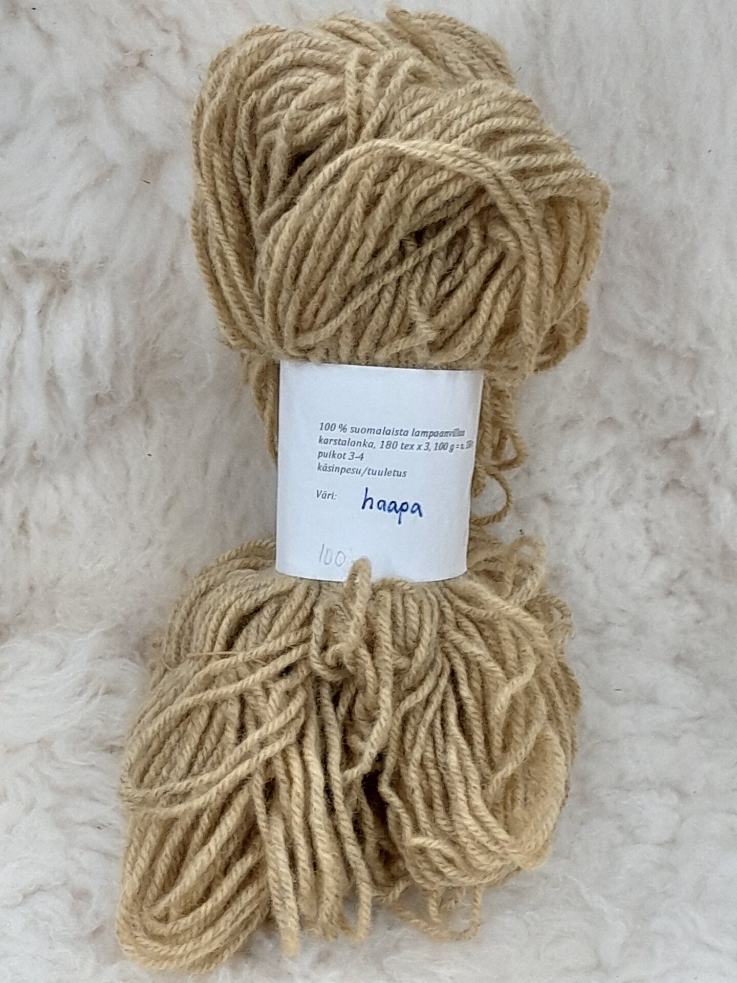 Kasvivärjätty Karstalanka 180x3, 100g n. 180m Haapa