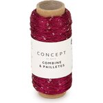 Katia Combine & Paillettes 61 - Burgundy red