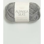 Sandnes Garn Alpakka Silke 1042 Vaalea harmaa meleerattu