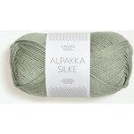 Sandnes Garn Alpakka Silke 8521 murrettu vaalea vihreä
