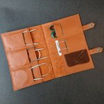 Huhtadesign Pyöröpuikkolompakko nahkaa Brown