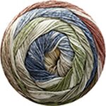 Katia Fair Cotton Infinity 107 - Pale brown-Burgundy red-Brown grey-Ochre