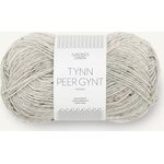 Sandnes Garn Tynn Peer Gynt 1034 Lys Gråmelert Med Natur Tweed