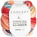 Katia SYMMETRIC SOCKS & MORE - RAINBOW 50 - Orange-Ochre -Petrol