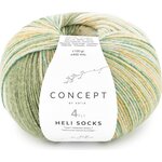 Katia Heli Socks 306 - Khaki -Petrol-Ochre