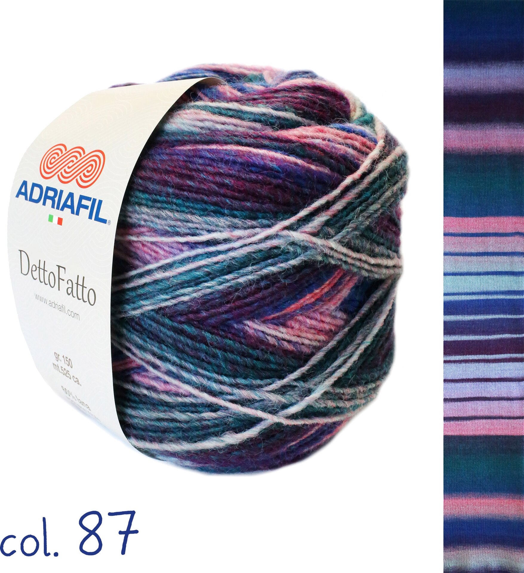 Adriafil DettoFatto 87 pink petroleum blue fantasy