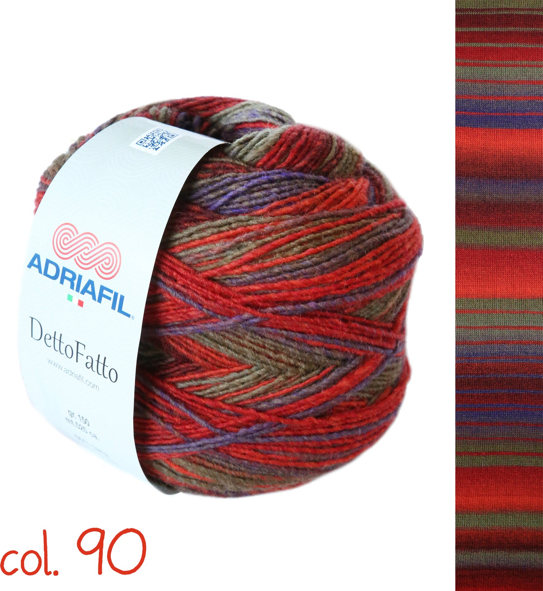 Adriafil DettoFatto 90 red purple moss