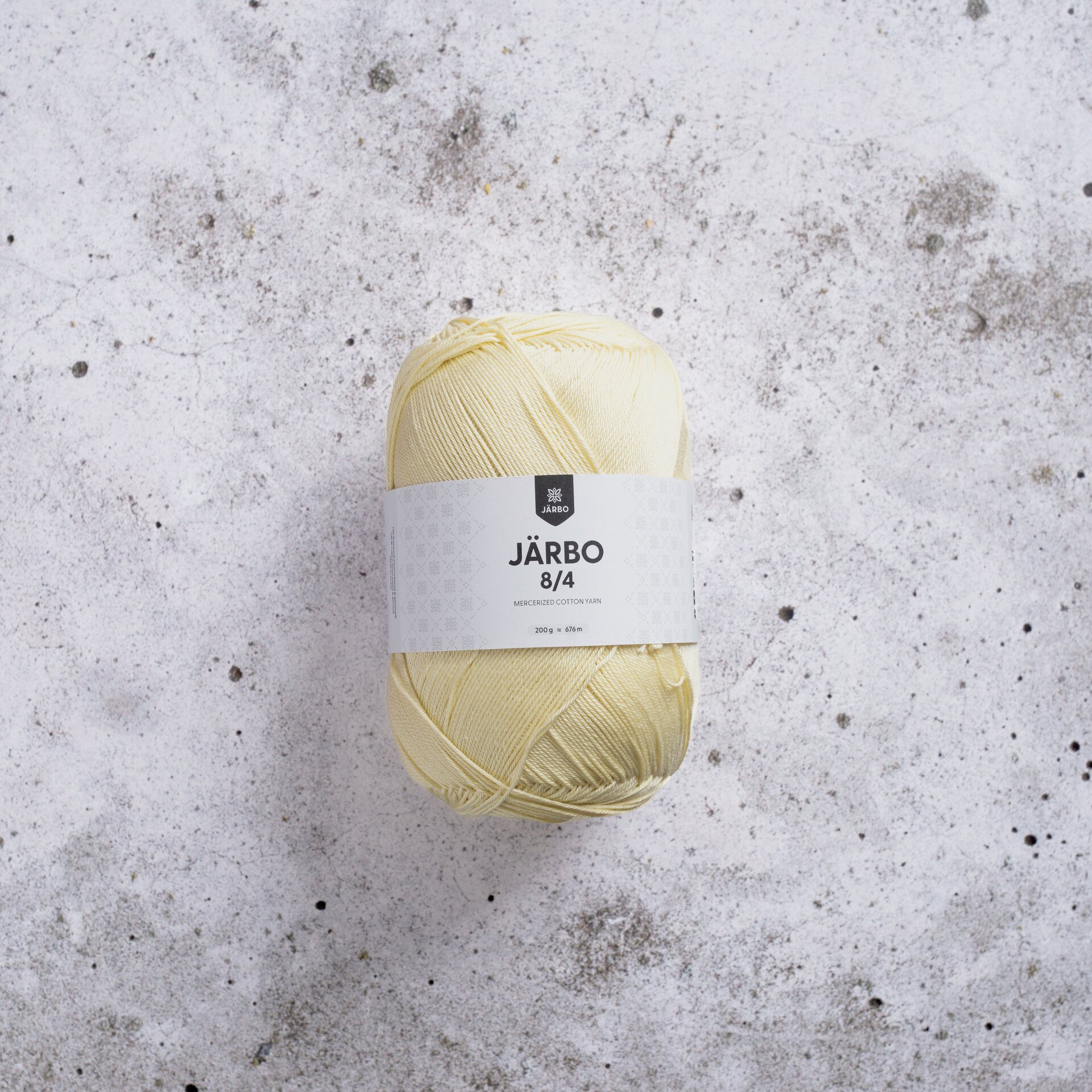 Järbo Garn 8/4 puuvillalanka 200g kerässä 2275 Light yellow