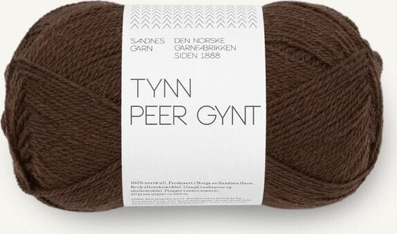 Sandnes Garn Tynn Peer Gynt 3082 Mørk brun