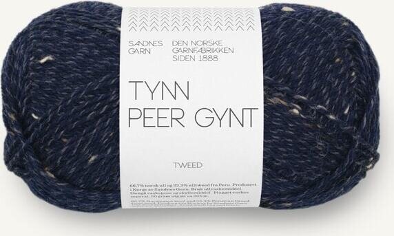Sandnes Garn Tynn Peer Gynt 5585 Marineblå m/natur tweed