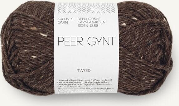 Sandnes Garn Peer Gynt 3085 brun m/natur tweed