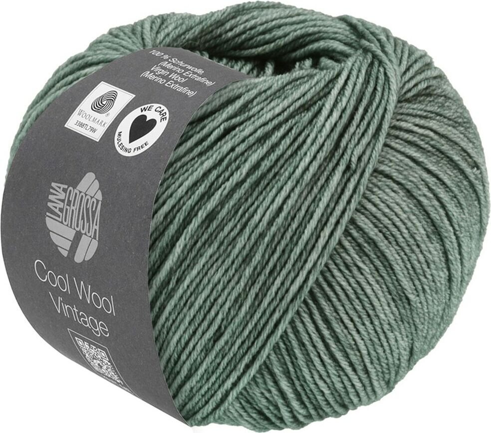 Lana Grossa Cool Wool Vintage 7368 Grüngrau
