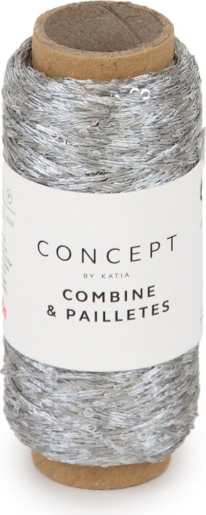 Katia Combine & Paillettes 55 - Pearl light grey