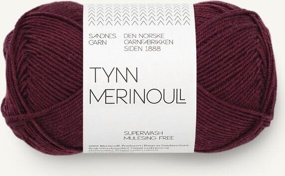 Sandnes Garn Tynn Merinoull 4372 Dyp burgunder