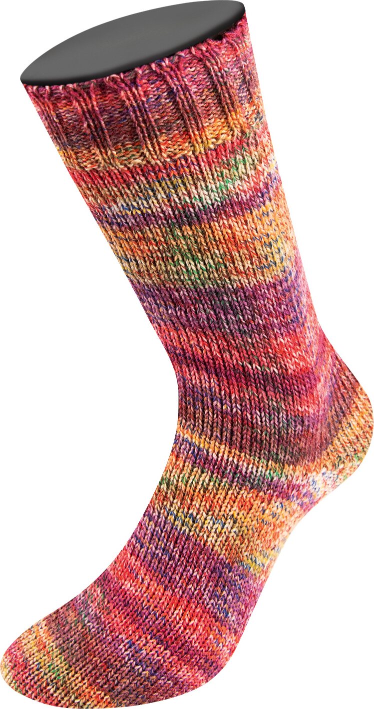 Lana Grossa Landlust Die Sockenwolle 4-ply 211 Wein-/Kirschrot/Flieder/M