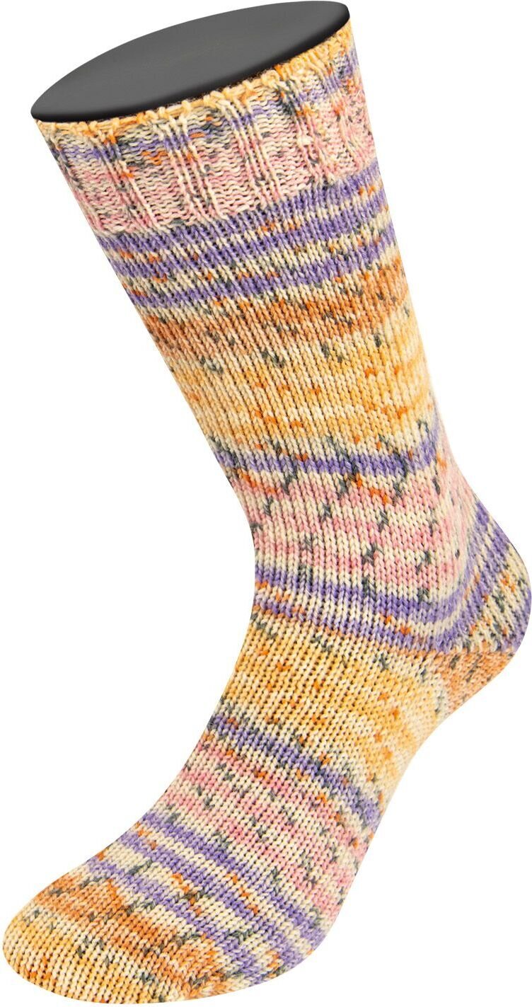Lana Grossa Landlust Die Sockenwolle 4-ply 513 Ecru/Rosa/Viola/Braunoran