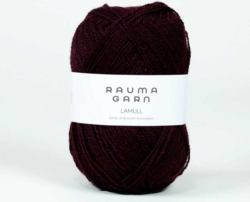 Rauma Garn Lamullgarn 488 Mørk burgunder
