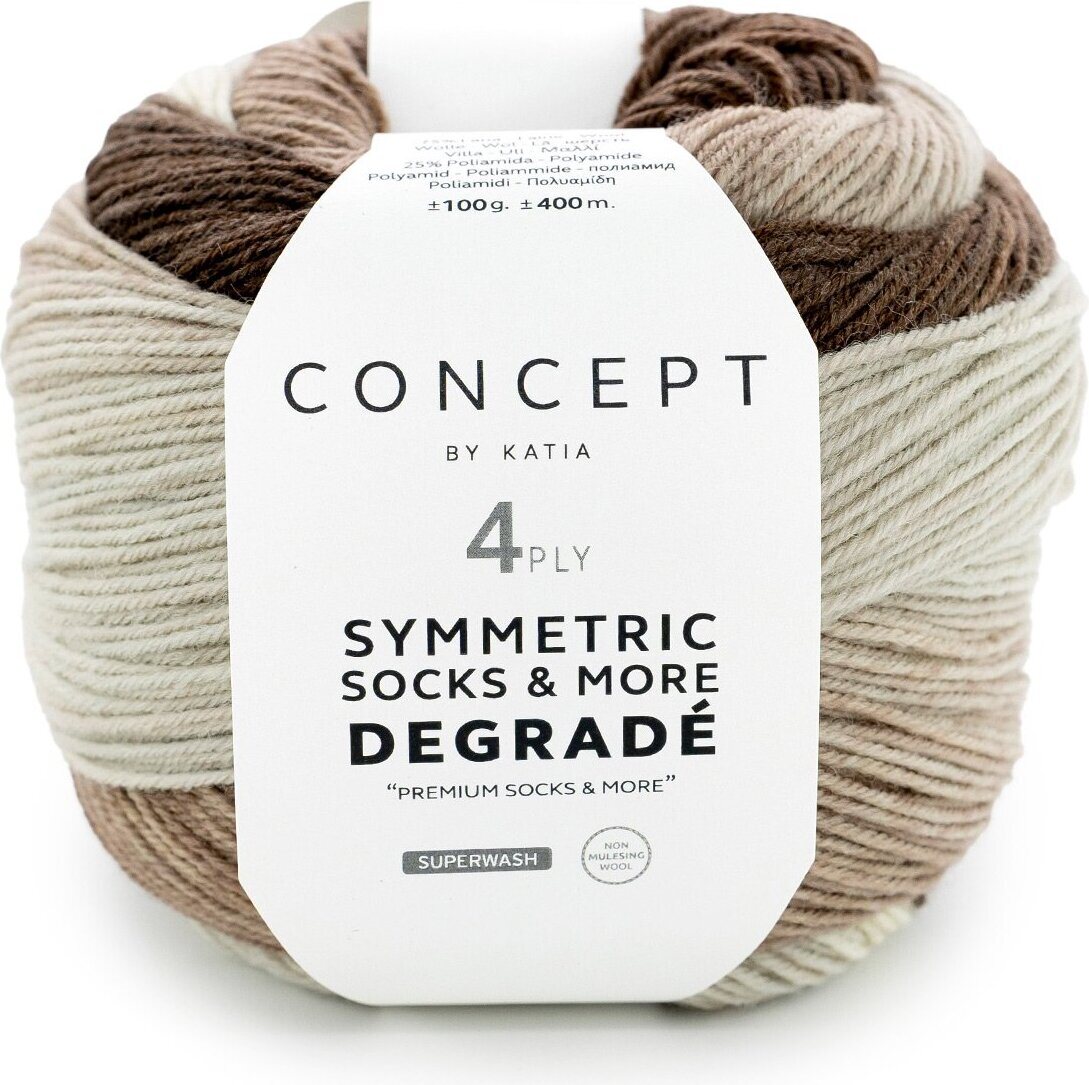 Katia SYMMETRIC SOCKS & MORE - DEGRADÉ 51 - Beige-Brown