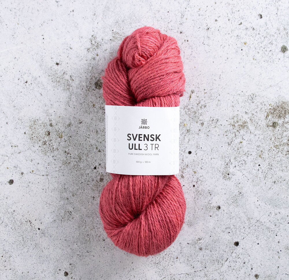 Järbo Garn Svensk Ull 3-säikeinen 32 Trollgröt Pink