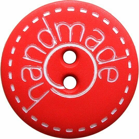 Dill Handmade nappi, 18mm Punainen