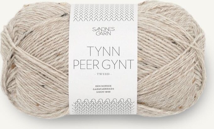 Sandnes Garn Tynn Peer Gynt 2655 Gråbeige Tweed