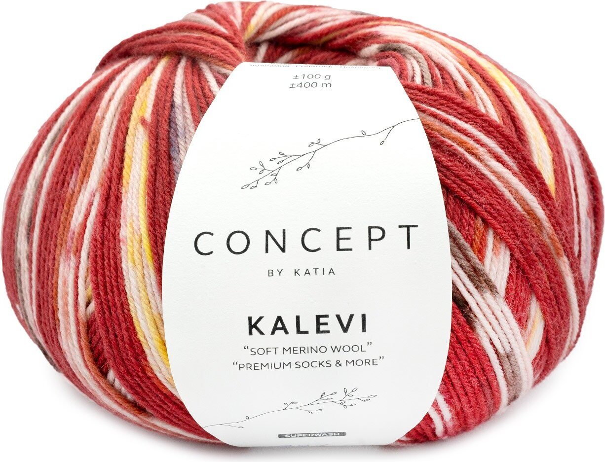 Katia Kalevi Socks 204 - Red-Brown-Yellow-Rust