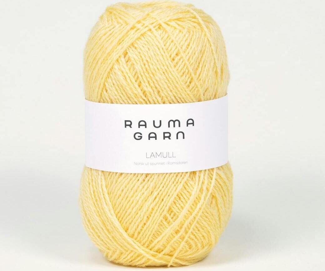Rauma Garn Lamullgarn 20 Lys gul