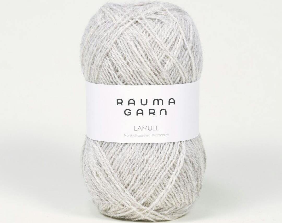 Rauma Garn Lamullgarn 12 Lys gråmelert