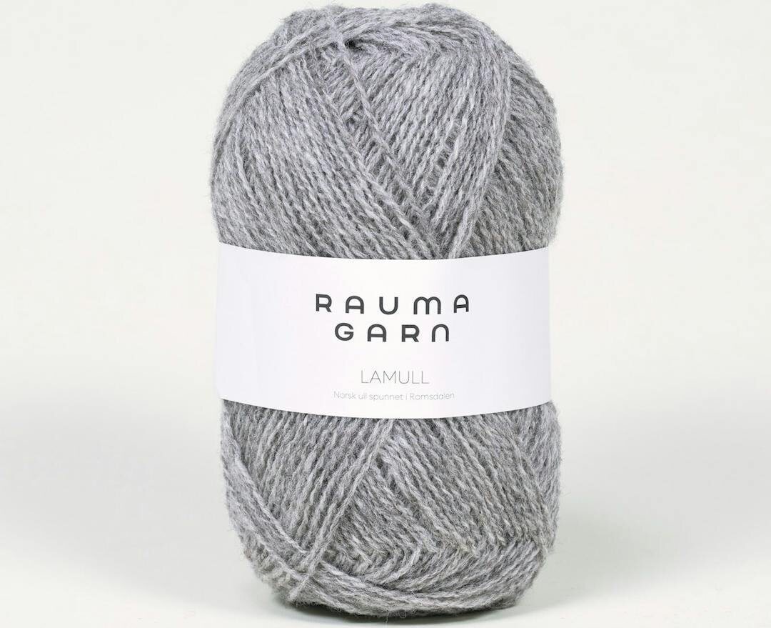 Rauma Garn Lamullgarn 13 Grå melert