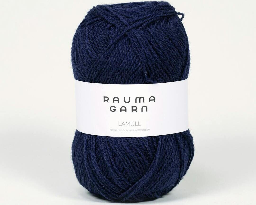 Rauma Garn Lamullgarn 57 Marineblå