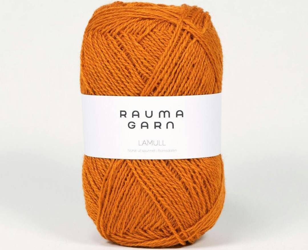 Rauma Garn Lamullgarn 27 Guloransje