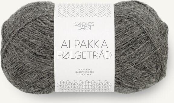 Sandnes Garn Alpakka Følgetråd 1053 Mørk Gråmelert