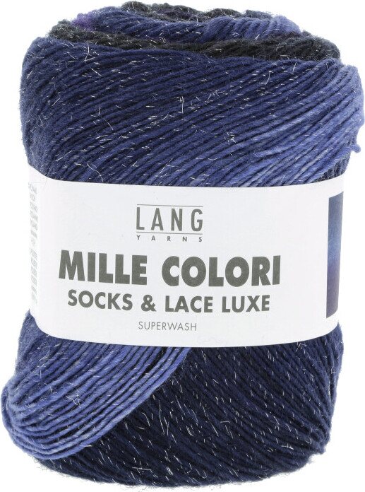 Lang Yarns Mille Colori Socks & Lace Luxe 215 Sininen-navy