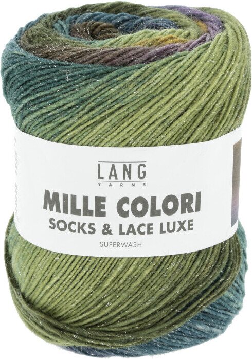 Lang Yarns Mille Colori Socks & Lace Luxe 209 Oliivi-petrooli