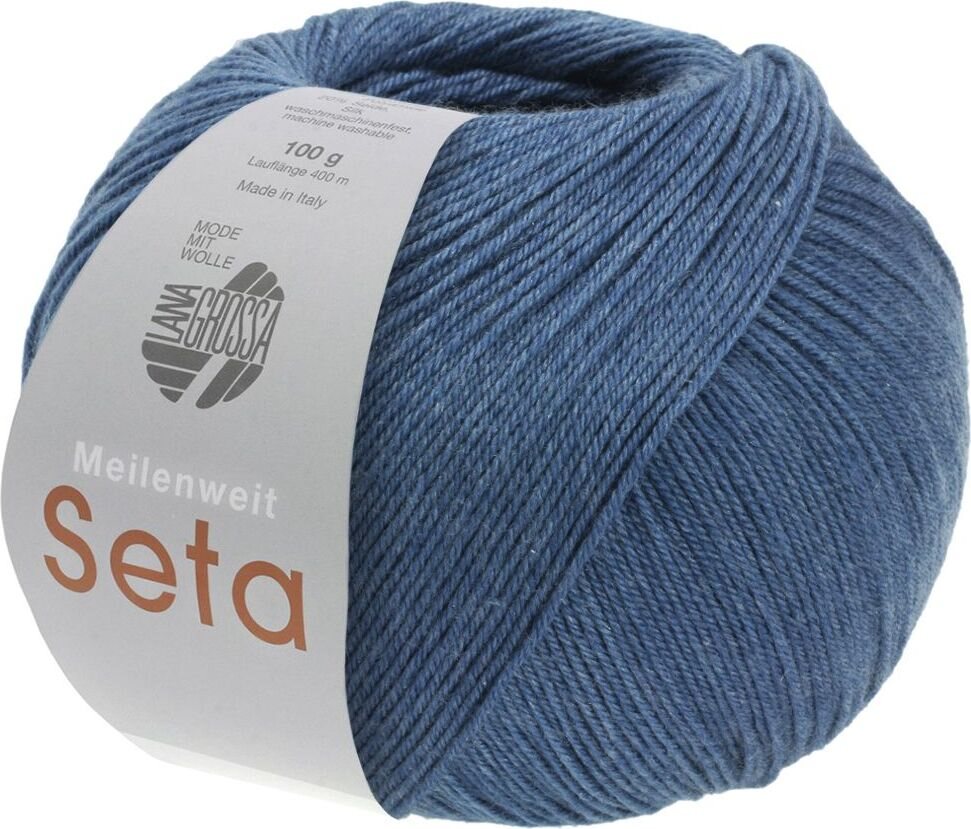 Lana Grossa Meilenweit 100 Seta 8 Petroolinsininen