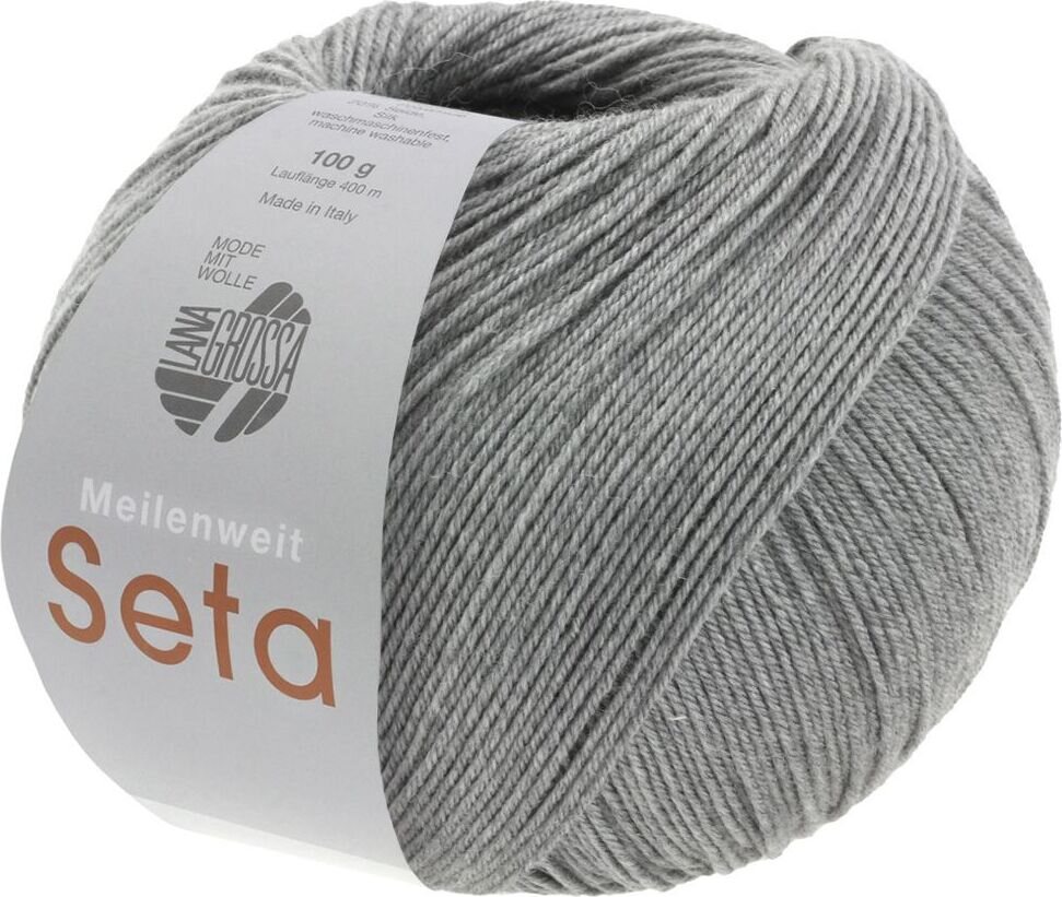 Lana Grossa Meilenweit 100 Seta 14 Harmaa