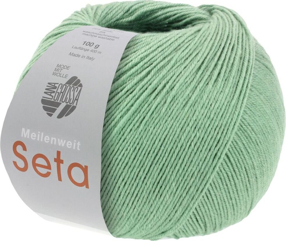 Lana Grossa Meilenweit 100 Seta 29 Resenda vihreä