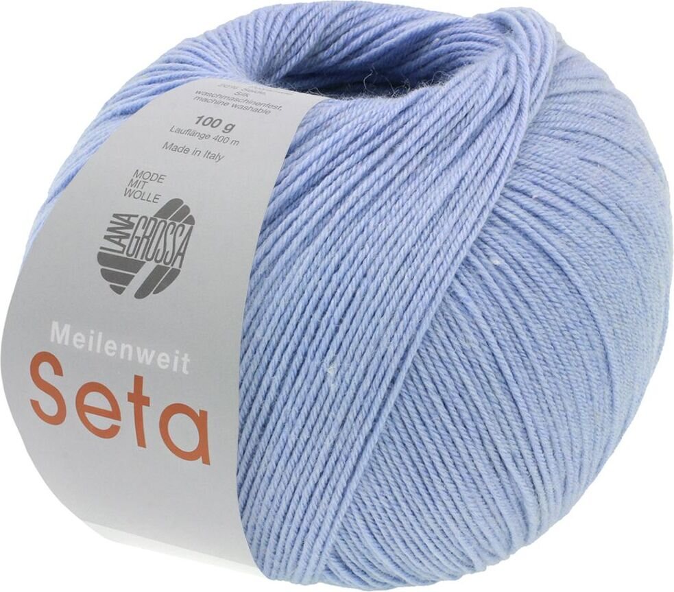 Lana Grossa Meilenweit 100 Seta 34 Meleerattu sininen