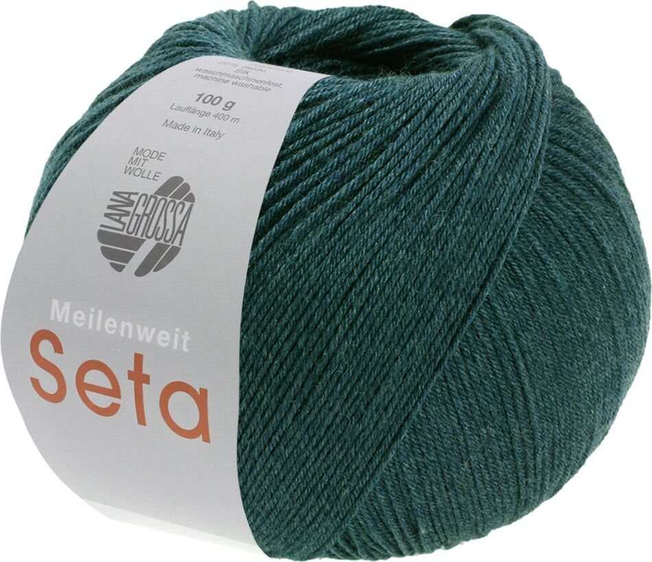 Lana Grossa Meilenweit 100 Seta 35 Sinivihreä