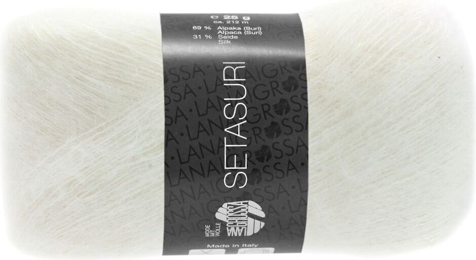 Lana Grossa Setasuri 1 Valkoinen
