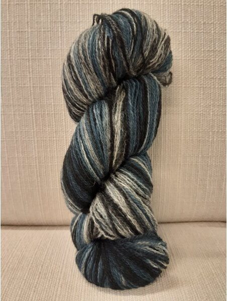 Aade Lõng Vironvilla 8/2 vyyhti monivärinen Petrol-grey n. 280g