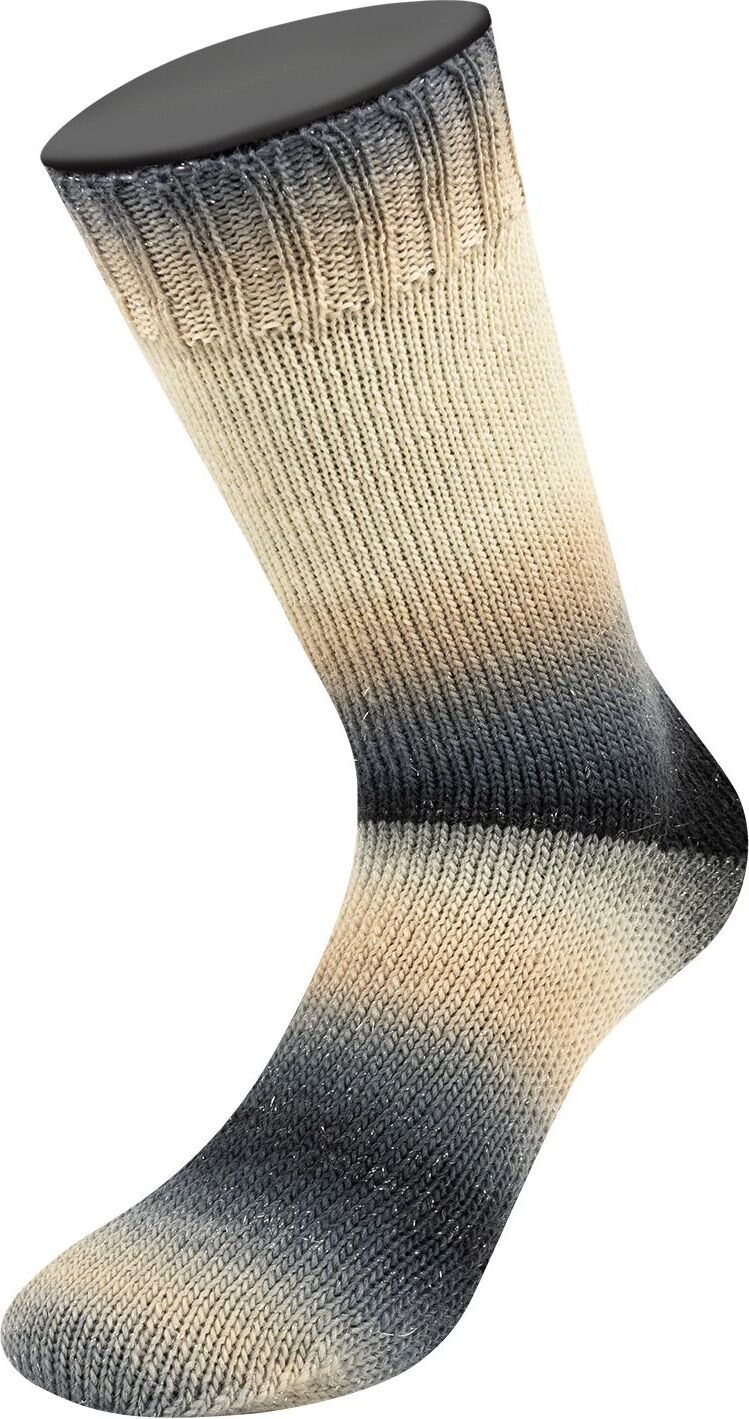 Lana Grossa Meilenweit 100 Color Mix Sparks 7614 Maus-/Steingrau/Graubeige/Taupe/Dunkelgrau