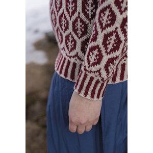 Järbo Garn LÖVFALL – KUVIONEULEPUSERO, JOSSA RAGLANHIHAT PDF-ohje